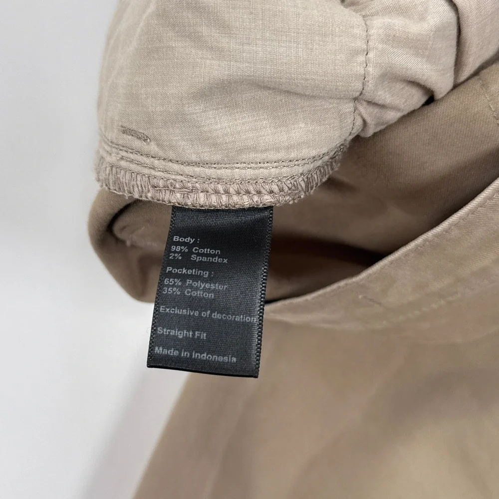 Flint and Tinder 365 Pant Mens 36 Khaki Straight Fit Stretch Chino Gorpcore